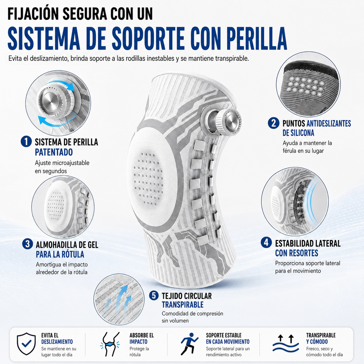 Rodillera Ajustable de Compresión