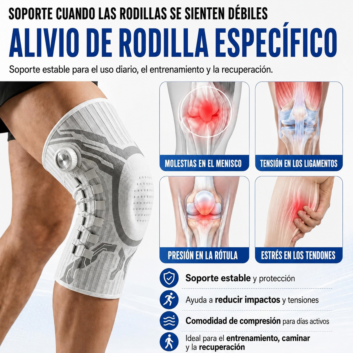 Rodillera Ajustable de Compresión